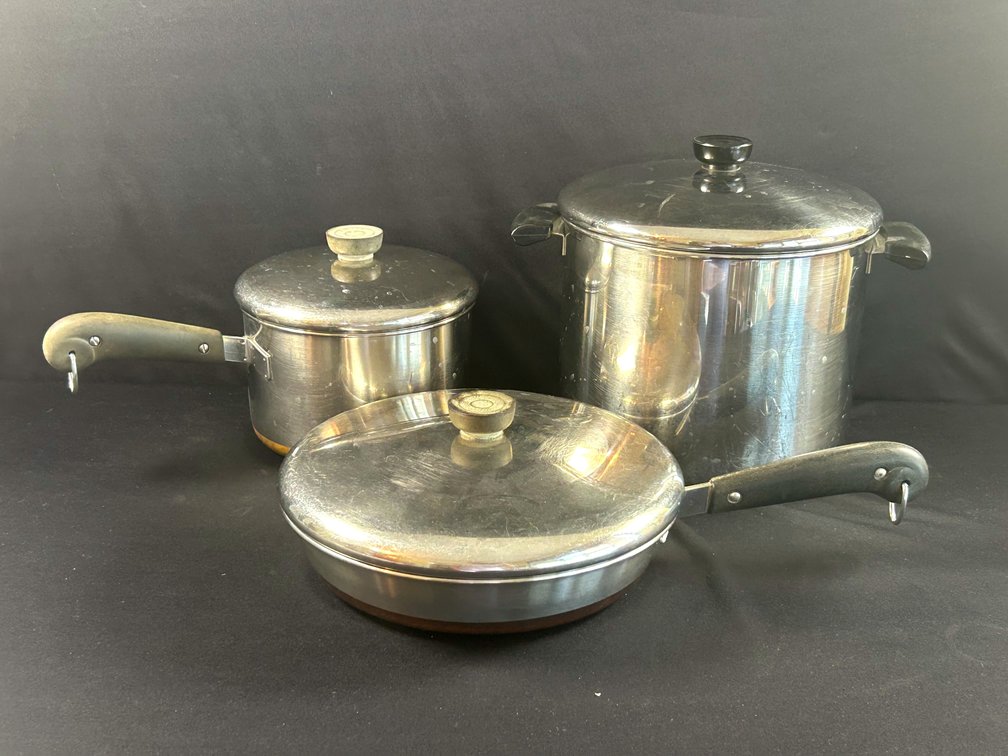 Revere Ware Copper Bottom Pots & Pans