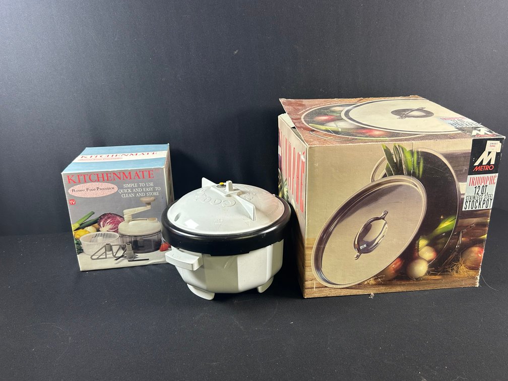 12 Qt. Stockpot, Food Processor, & Tender Cooker