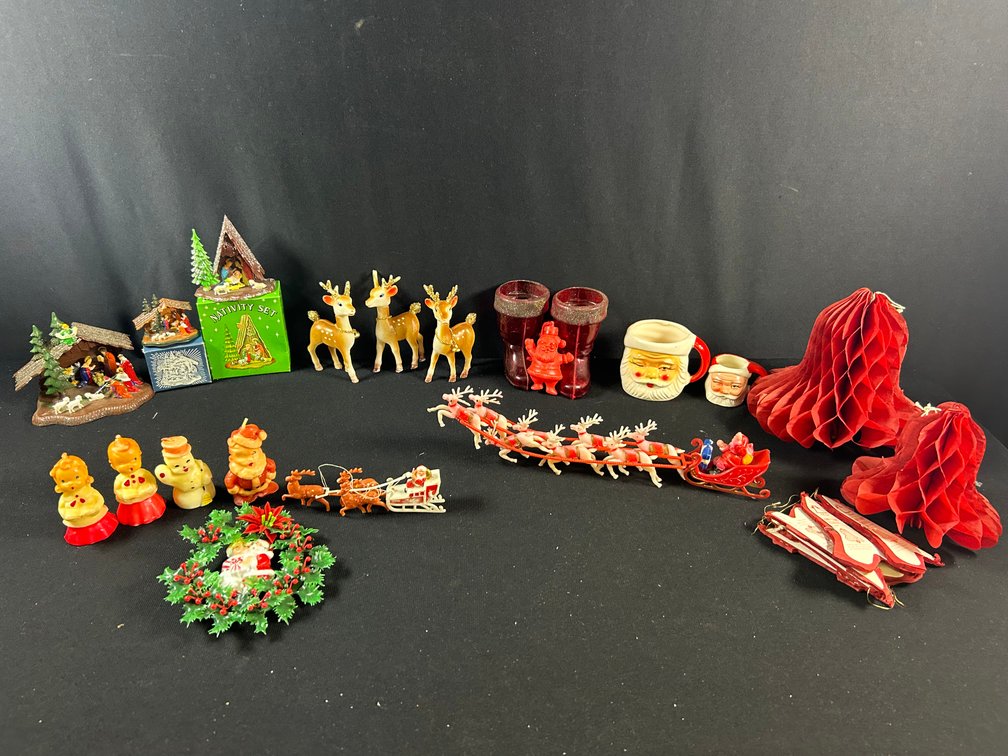 Vintage Winking Santa Mugs, Nativity Sets, and More