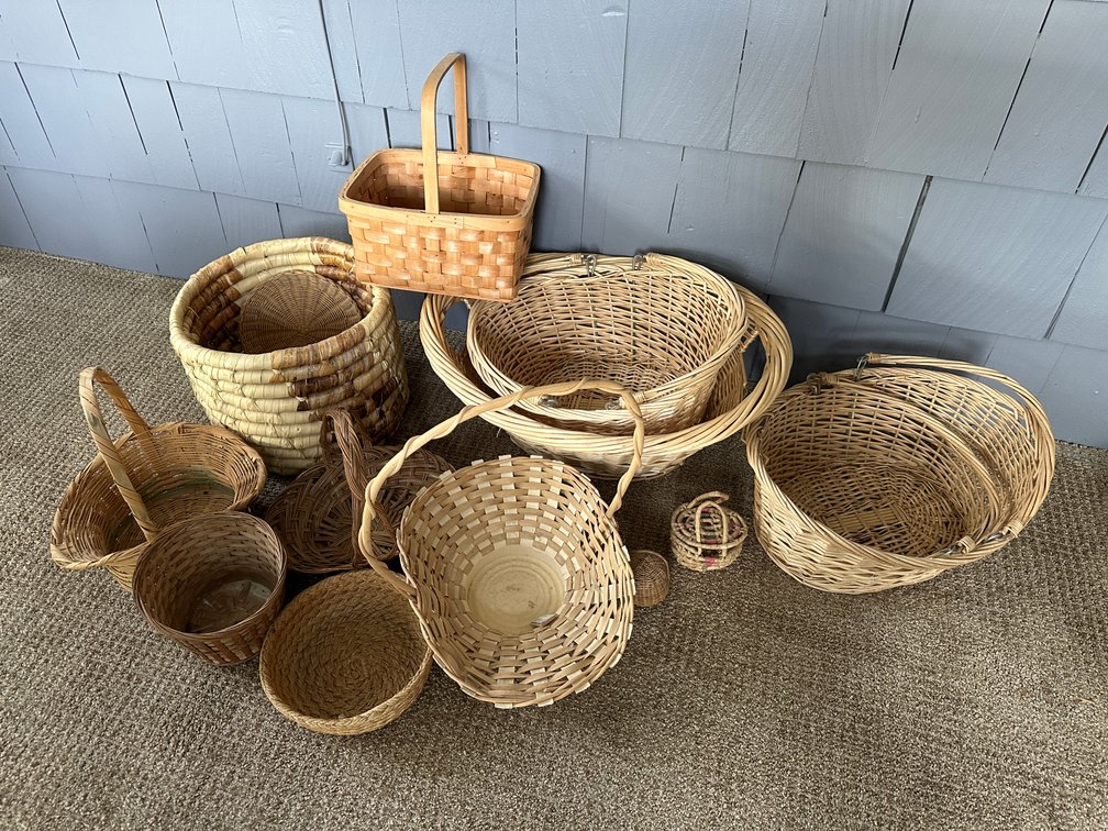 Woven Wicker, Wood Splint, and Coiled Baskets