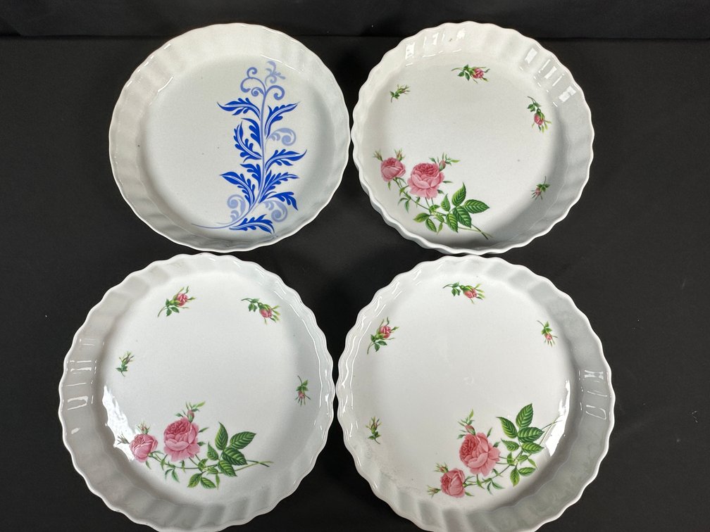 Round Fluted Ceramic Tart Dishes