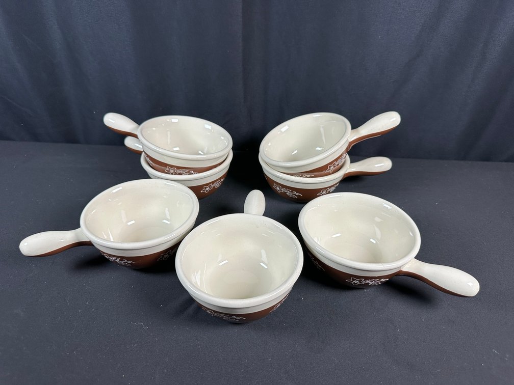 Oxford Ware Ceramic Handled Soup Bowls