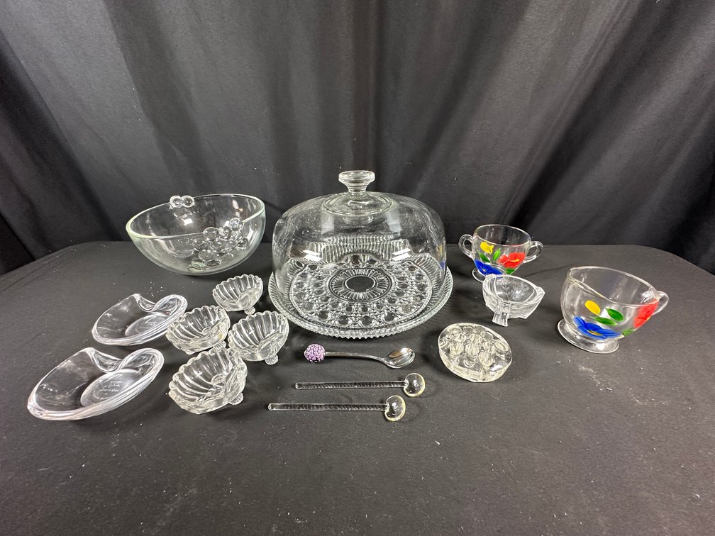 Clear Glass Cake Stand, Tableware, and Dishes