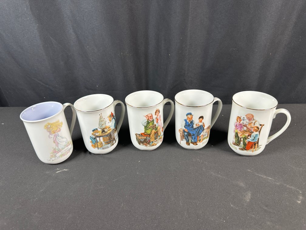 White Ceramic Illustrated Mugs and Personalized Mug