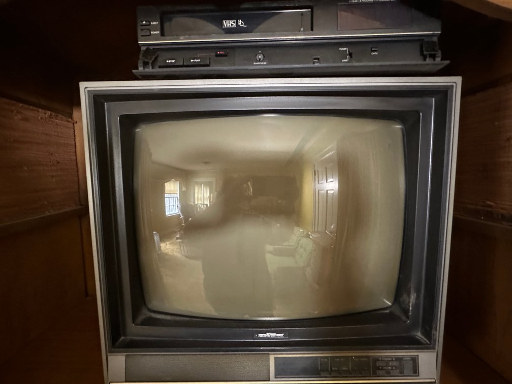 Color CRT Television and VHS VCR Player