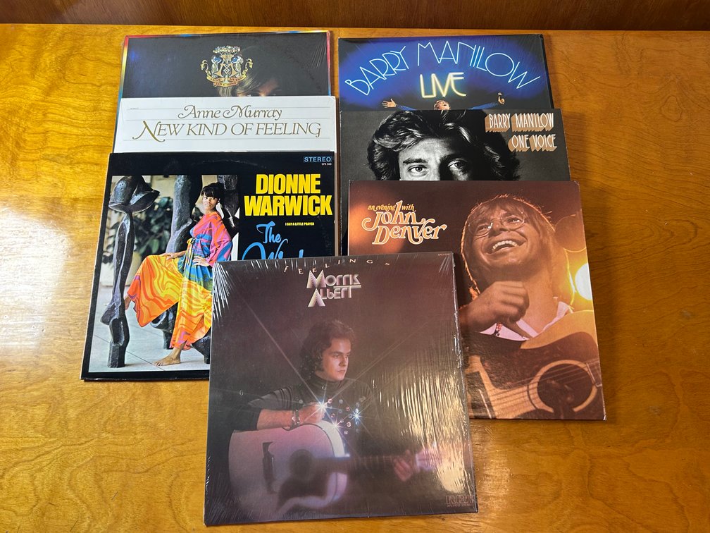 Anne Murray, Barry Manilow, and John Denver Vinyl LP Records
