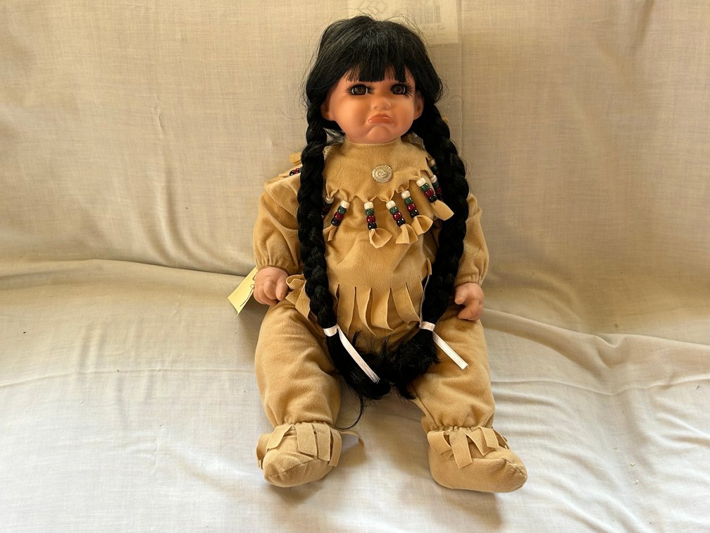 Cheryl Yazza Native Indian Baby Doll with Fringe Outfit