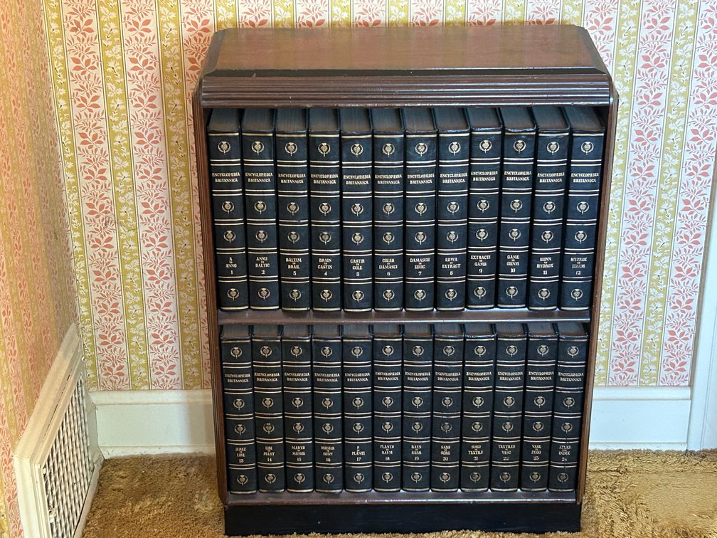 Encyclopaedia Britannica 24-Volume Book Set with Bookcase