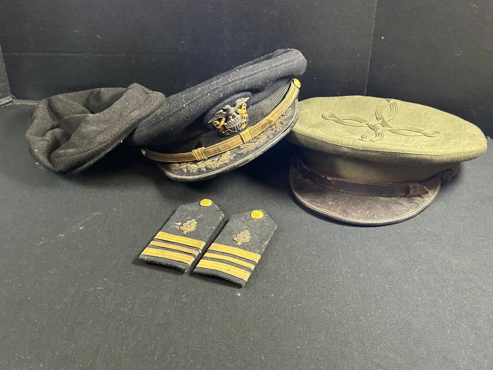 Military Service Caps, Flat Cap, and Shoulder Boards