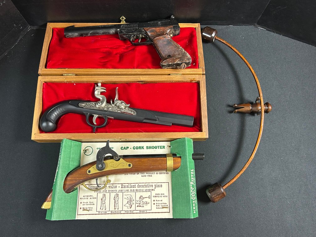 Crosman Model 454 Pistol, Toy Pistol, Carving Set, and More