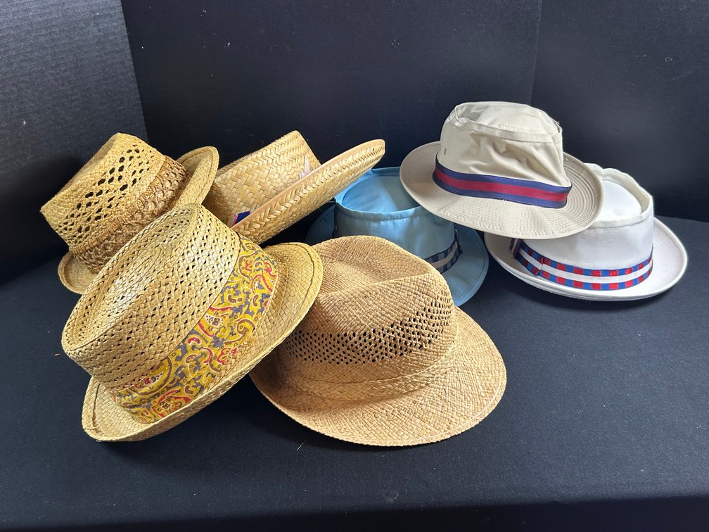 Woven Straw Hats and Fabric Brimmed Hats