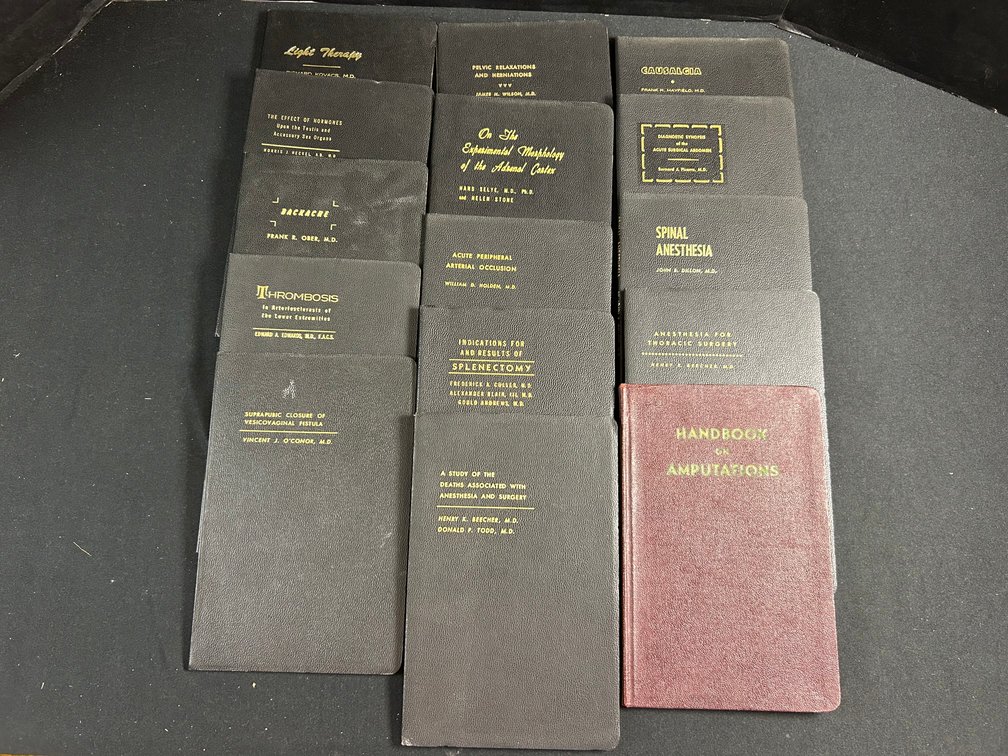 Medical Monograph Books with Gilt-Stamped Covers