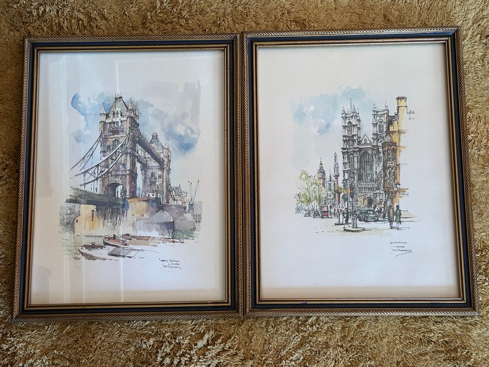 Jan Korthals Framed London Architectural Prints