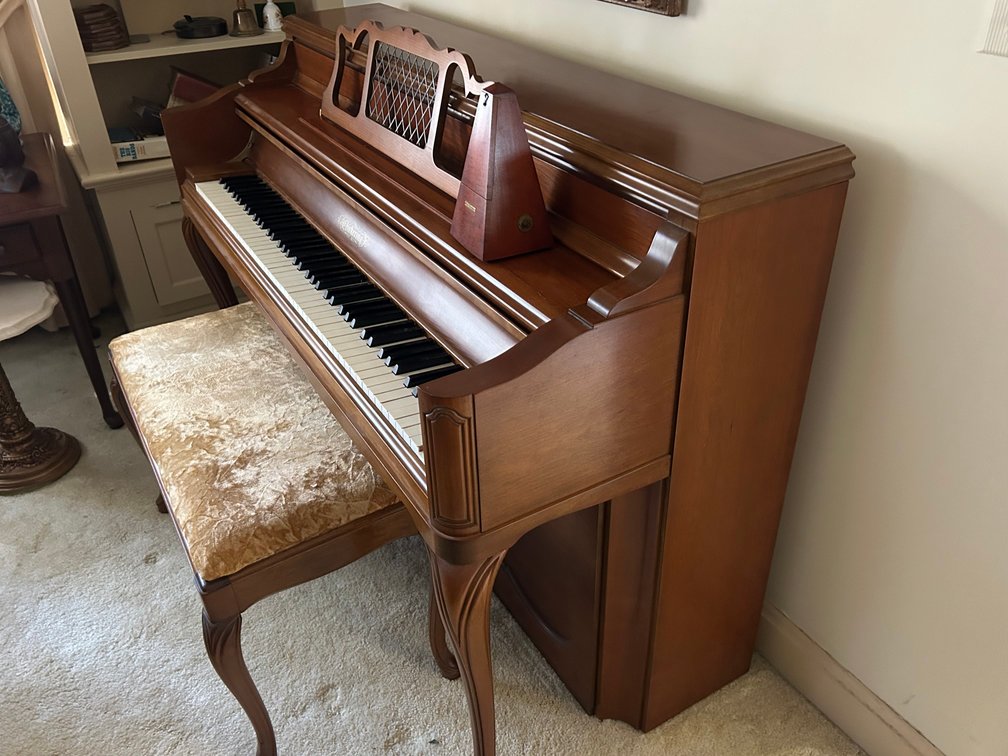 Chickering Piano with Bench and Metronome