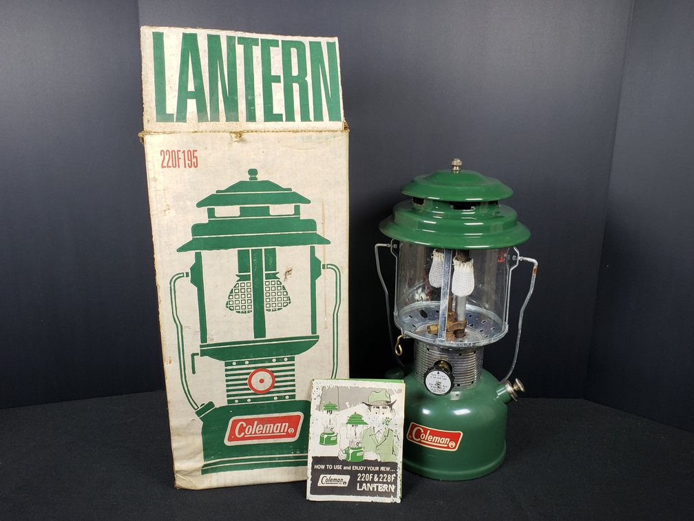 Coleman 220F195 Two-Mantle Lantern with Box and Manual