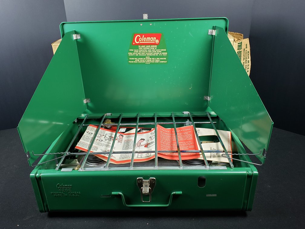 Coleman 425E Two-Burner Camp Stove with Original Box