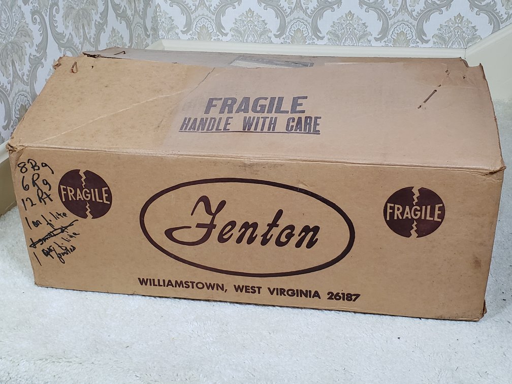 Fenton Thumbprint Glass Goblets with Boxes
