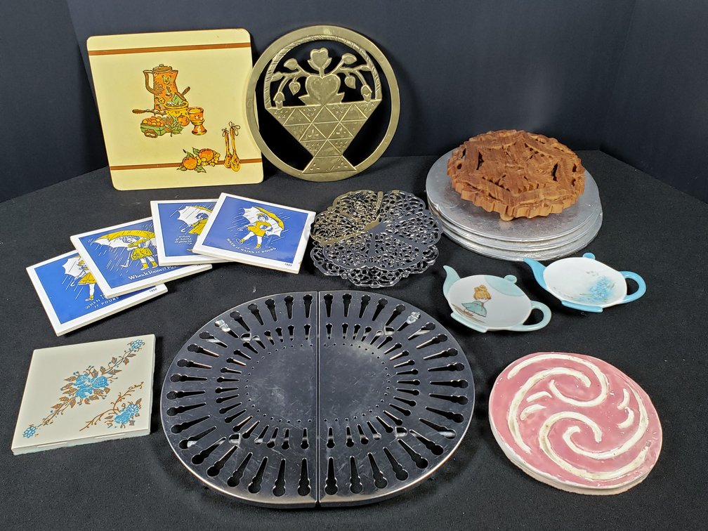 Ceramic and Metal Trivets, Coasters, and Tea Bag Rests