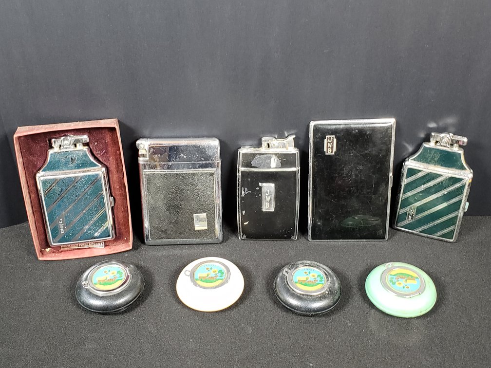 Cigarette Cases, Lighter Cases, and Kansas Souvenir Items