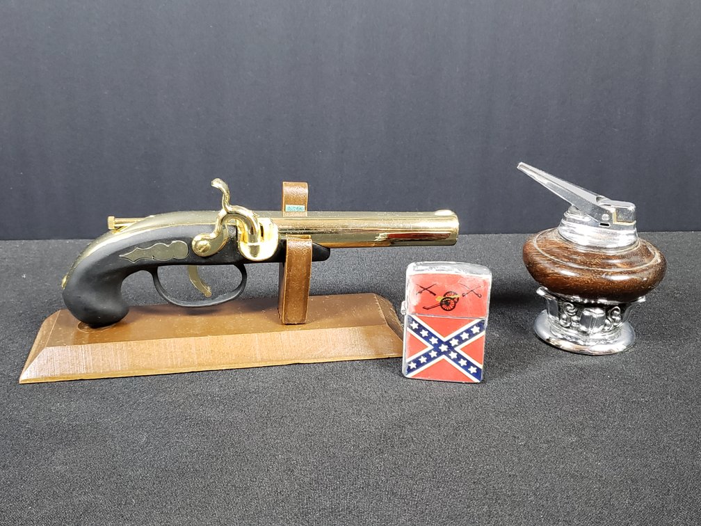 Table Lighter, Novelty Pistol Lighter, and Pocket Lighter