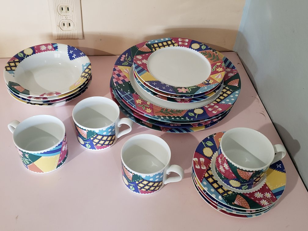 International Tableworks Bob Timberlake Crazy Quilt Dinnerware Set