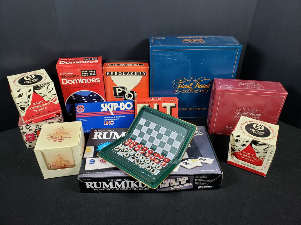 Board Games, Travel Chess Set, Card Games, and Novelties