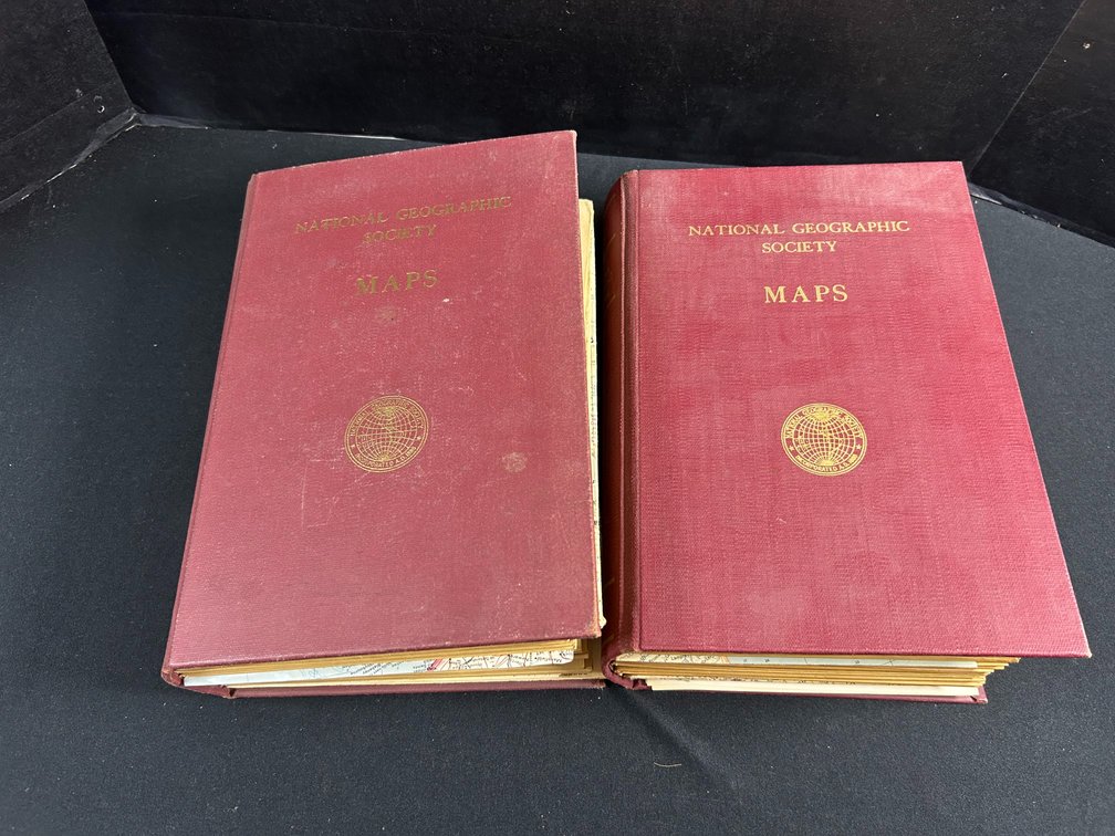 Cloth Hardcover Map Albums with Folded Maps