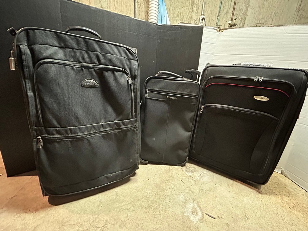 3 Pieces of Soft Side Black Luggage