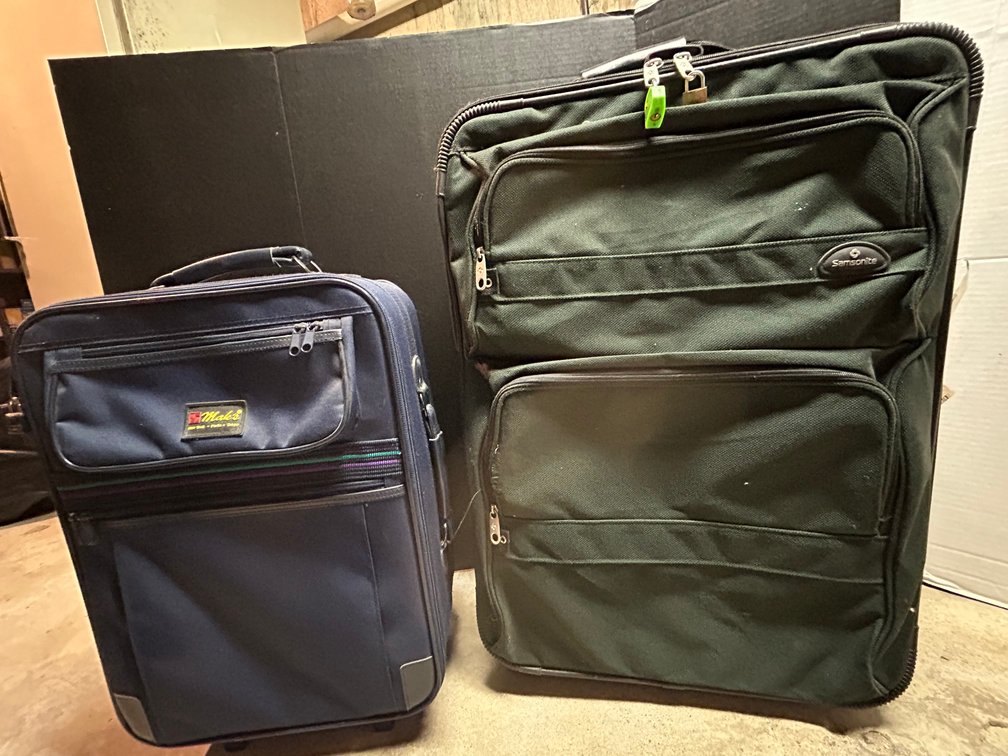 2 Pieces of Soft Side Black Luggage
