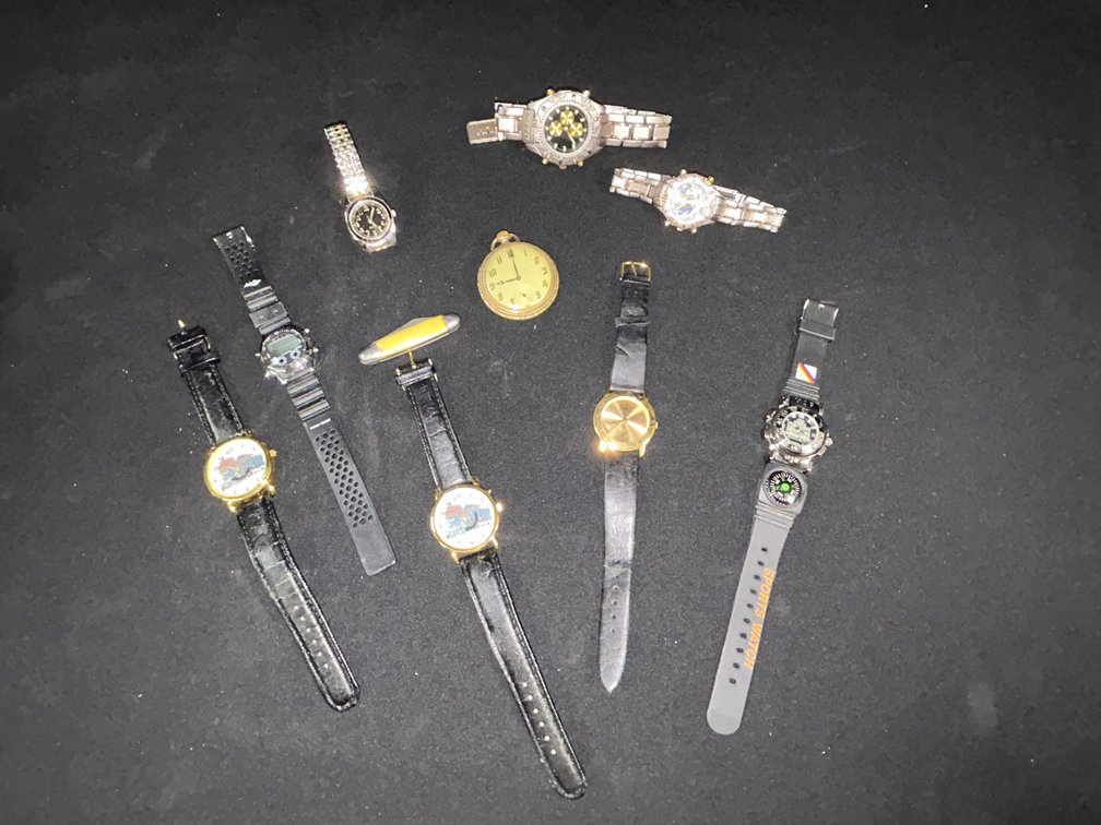 Variety of Wrist Watches and One Pocket Watch