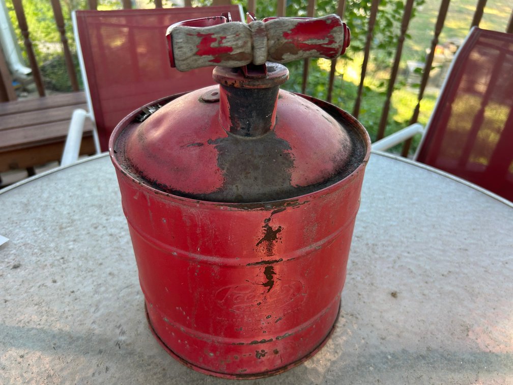 Antique Metal Peerless Fuel Can