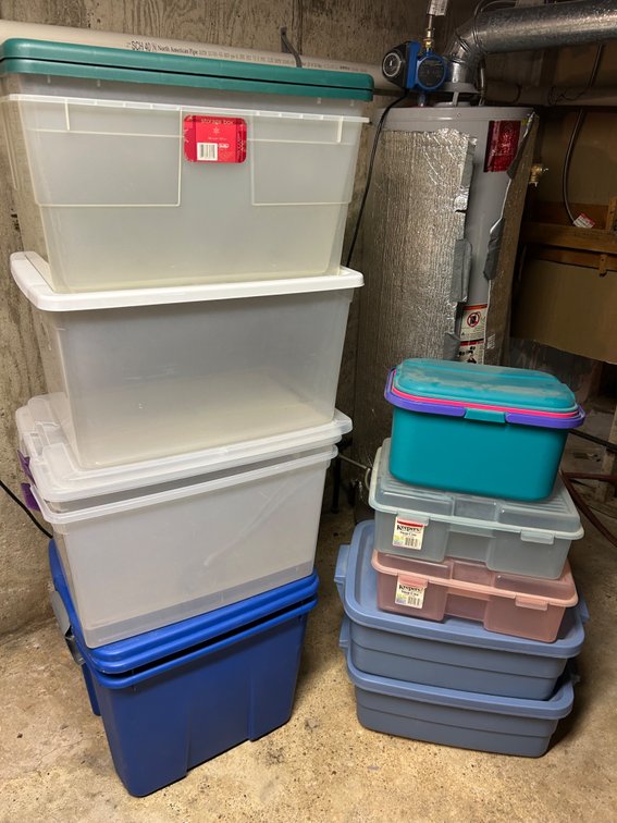 Variety of Sizes and Styles of Storage Totes with Lids