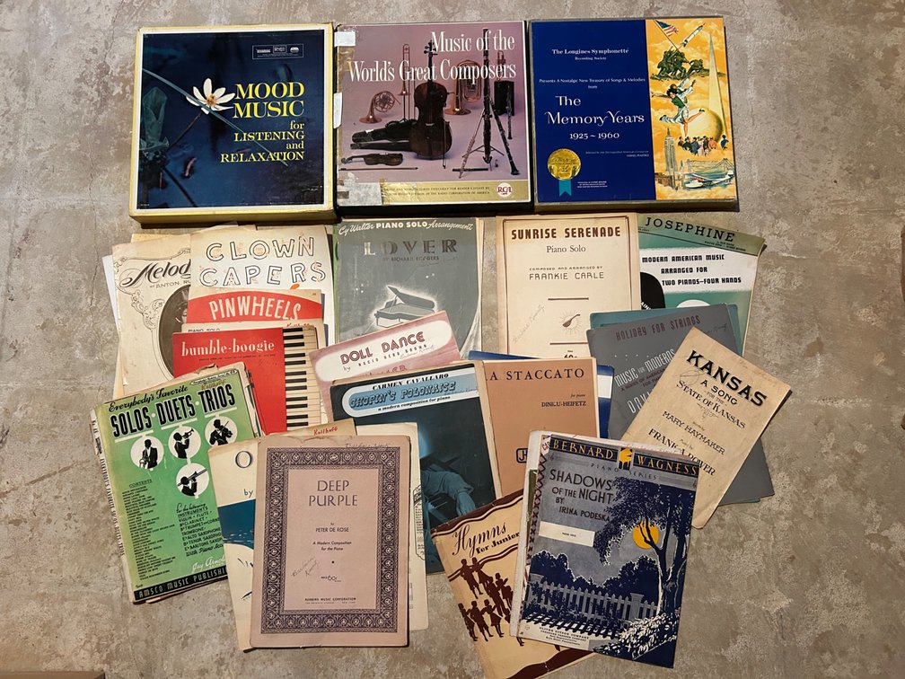 Record Albums and Sheet Music