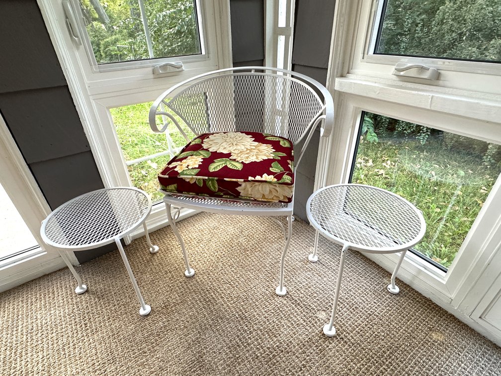 Patio Armchair and Two Side Tables