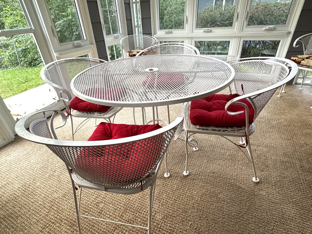 Patio Table and Four Armchairs