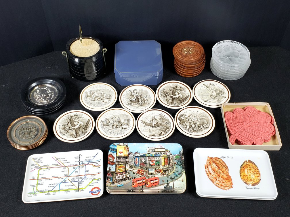 Coaster Sets, Souvenir Trays, and Trinket Dishes