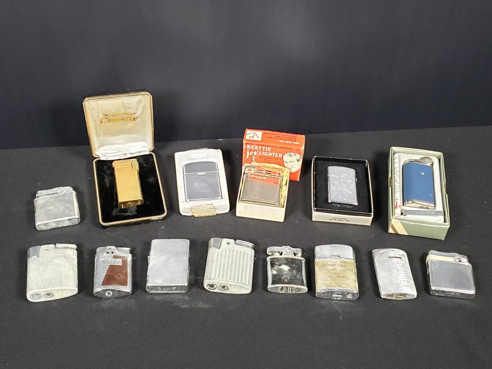 Metal and Chrome Pocket Lighters with Cases