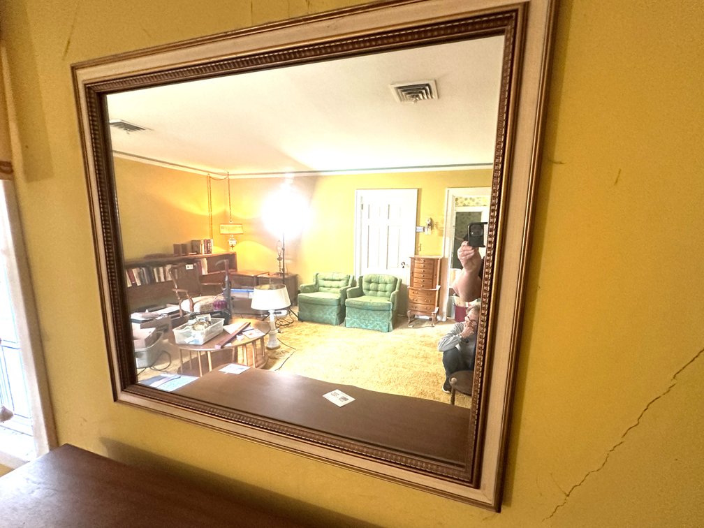 Rectangular Molded Wood Framed Wall Mirror