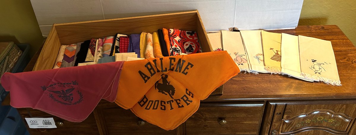 Printed Bandanas, Embroidered Linens, and Handkerchiefs
