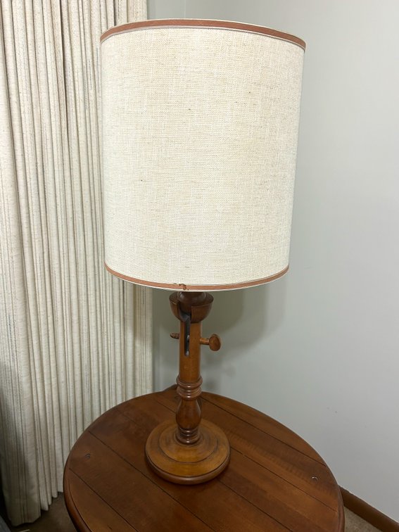 Lamp with Wooden Base