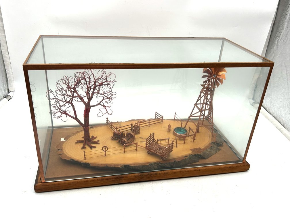 Farm Scene Made with Copper Wire