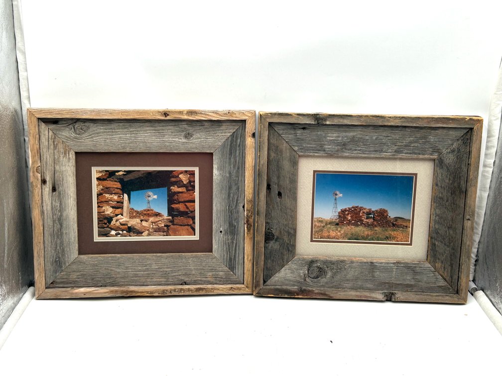 Windmill Photographs (2)  in Barn Wood Frames