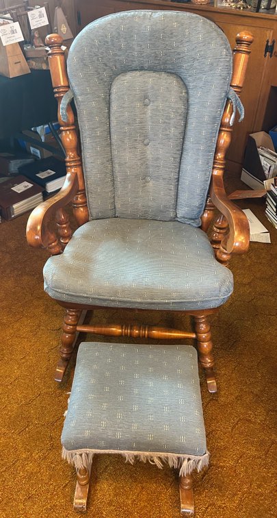 Glider Rocker and Footstool