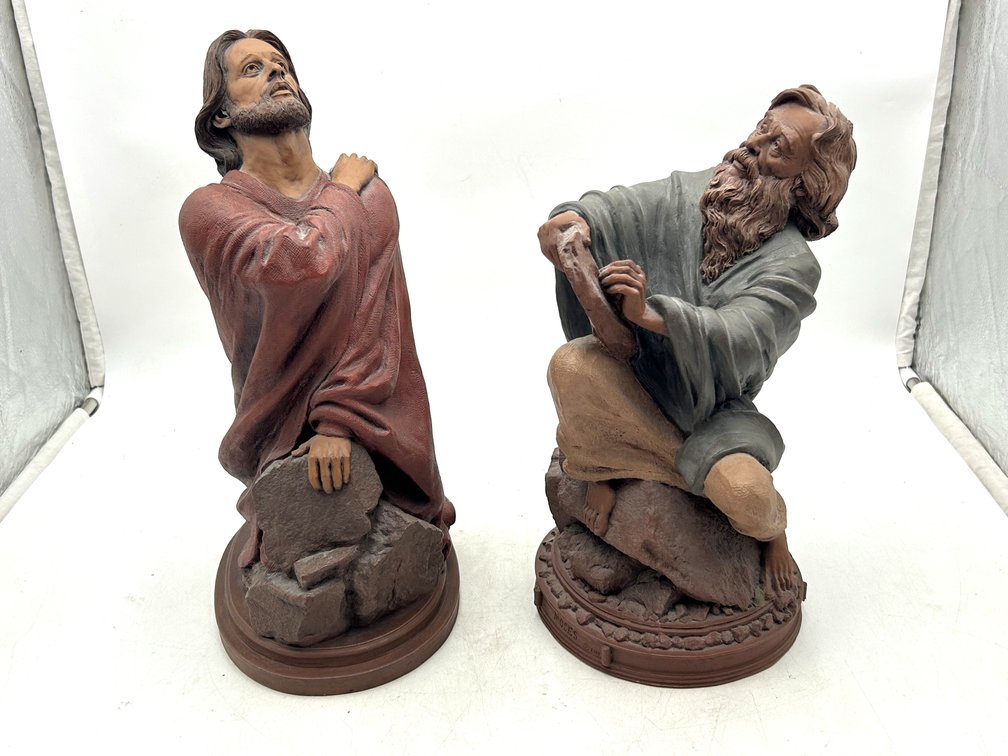 Tom Clark "Moses" and "Jesus at Gethsemane" Figurines
