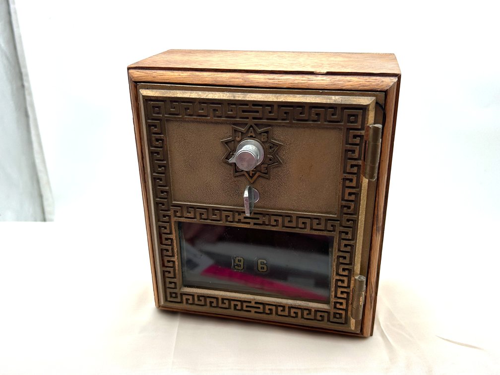 Vintage US Post Office Box Door Mounted in Box