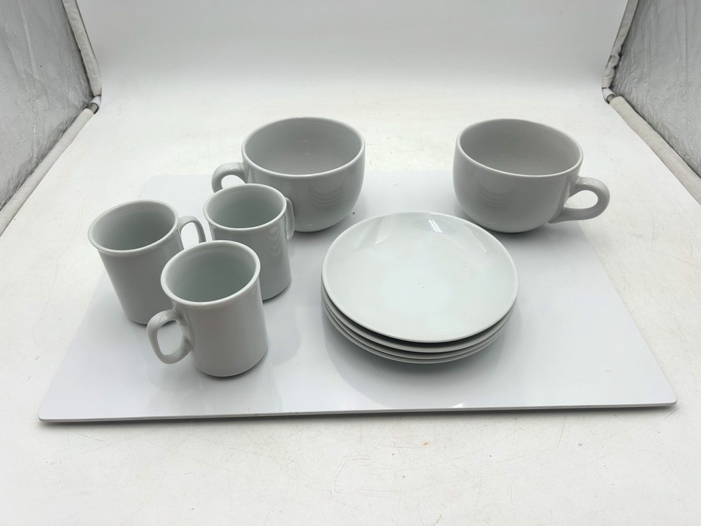 White Tray with Dishes