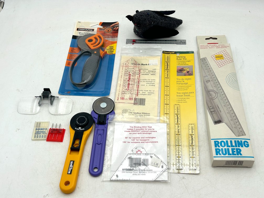 Rotary Cutters, Pin Cushion, Needles