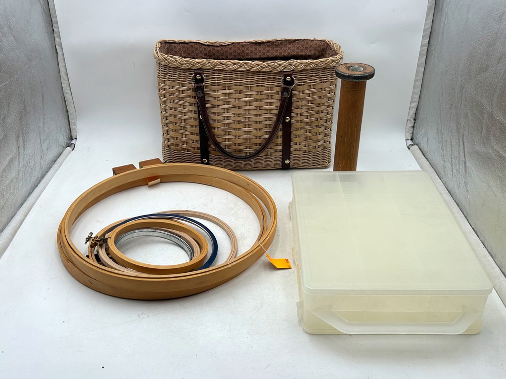 Hoops, Thread Organizer, Antique Spool, Bag