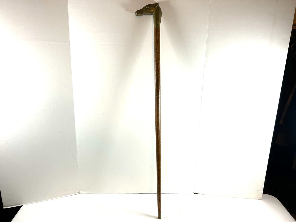 Brass Horsehead Cane Walking Stick