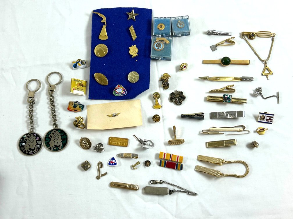Tie Tacks, Pins, Bars, & More